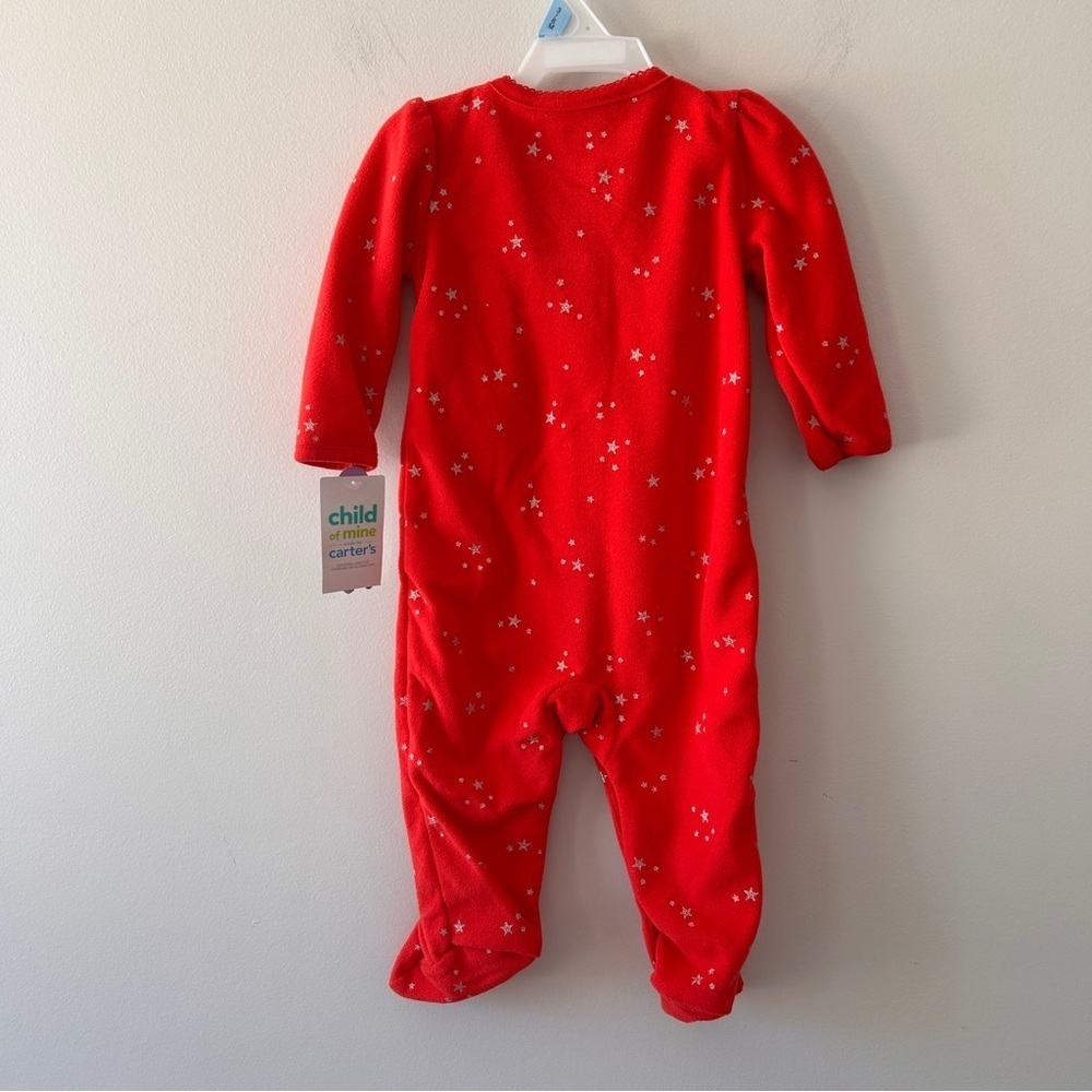 Child of Mine Carter’s Red Penguin Footie Pyjamas size 3 to 6 Months - Picture 2 of 5